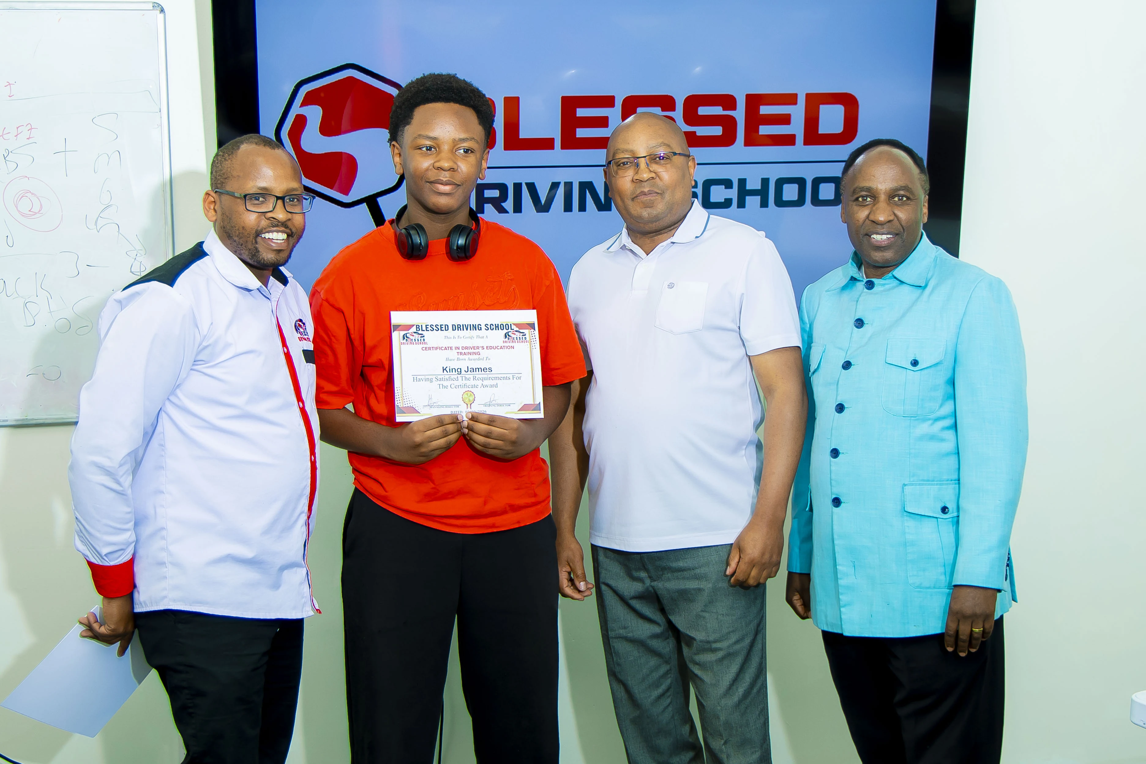 Student achievement celebrated with the school team